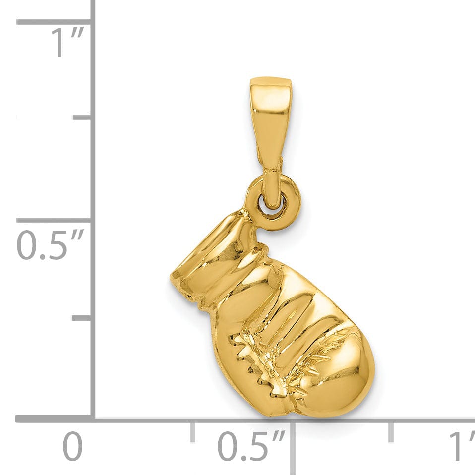 Lovely Rita's Pendants & Charms 14k Yellow Gold Polished Boxing Glove Pendant