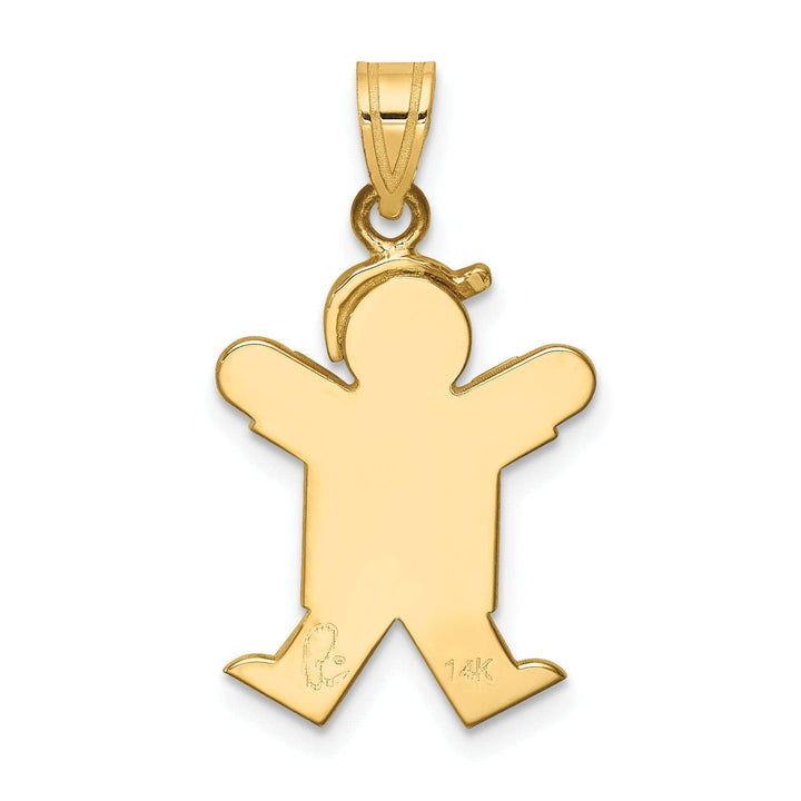 Lovely Rita's Pendants & Charms 14k Yellow Gold Polished Boy With Hat Joy Charm
