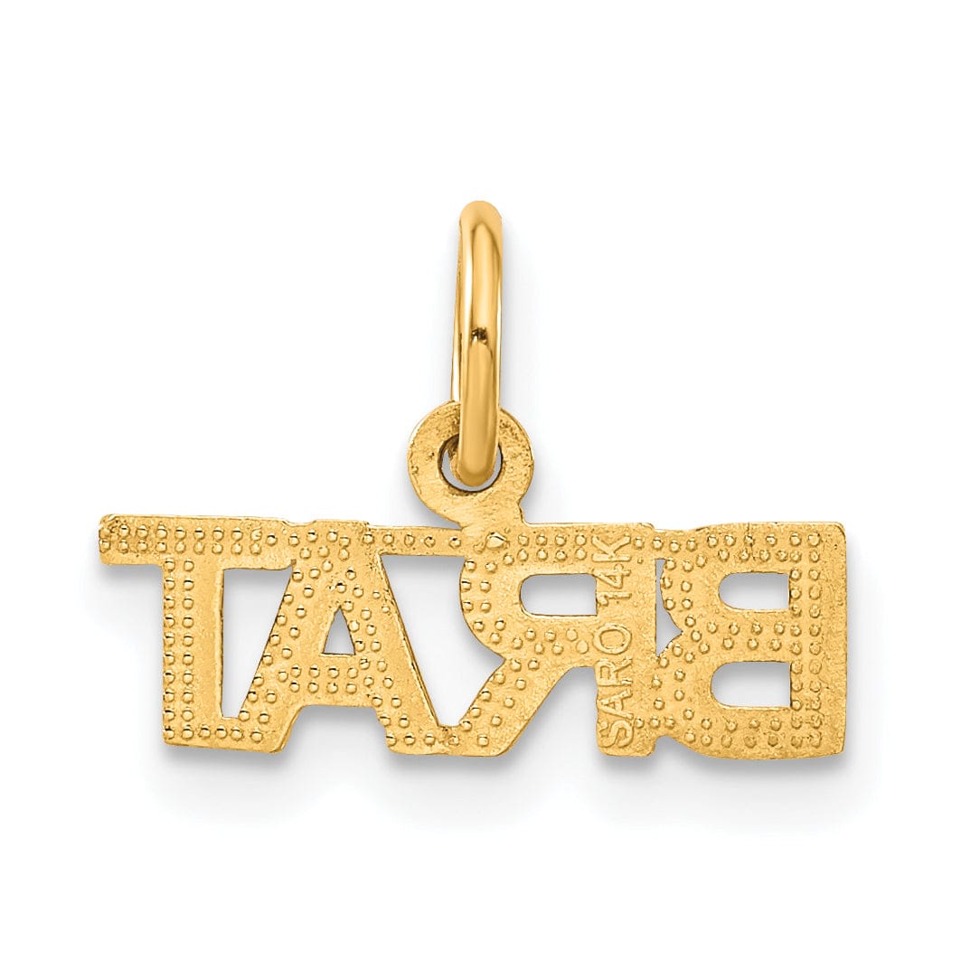 Lovely Rita's Pendants & Charms 14k Yellow Gold Polished Brat Charm Pendant