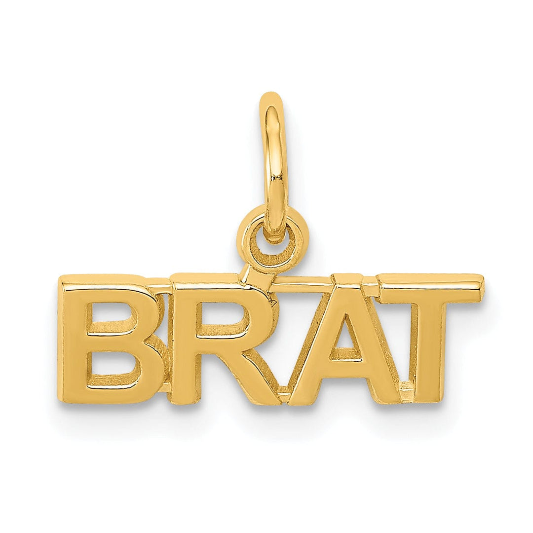 Lovely Rita's Pendants & Charms 14k Yellow Gold Polished Brat Charm Pendant