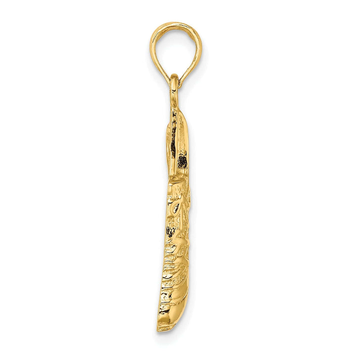 Lovely Rita's Pendants & Charms 14K Yellow Gold Polished Concave Soccer Cleat Shoe Charm Pendant