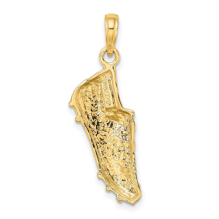 Lovely Rita's Pendants & Charms 14K Yellow Gold Polished Concave Soccer Cleat Shoe Charm Pendant