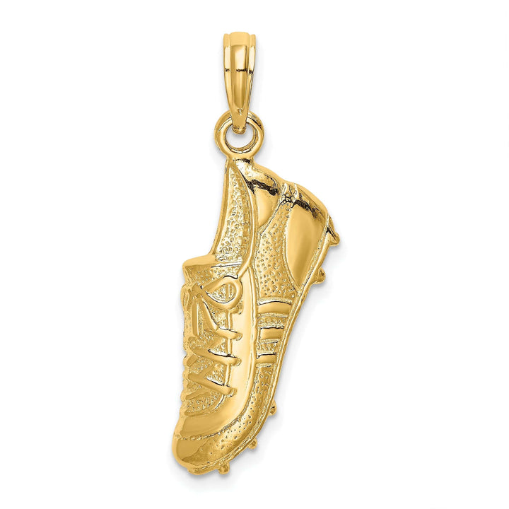 Lovely Rita's Pendants & Charms 14K Yellow Gold Polished Concave Soccer Cleat Shoe Charm Pendant