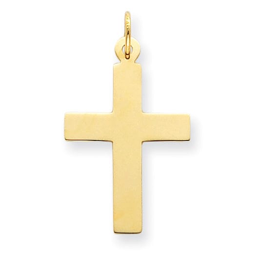 Lovely Rita's Pendants & Charms 14k Yellow Gold Polished Cross Charm