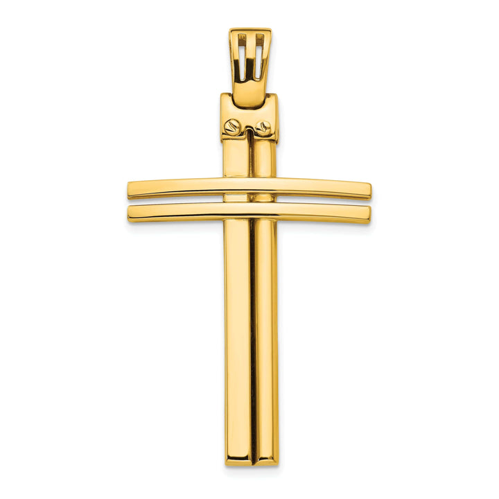 Lovely Rita's Pendants & Charms 14k Yellow Gold Polished Cross Pendant