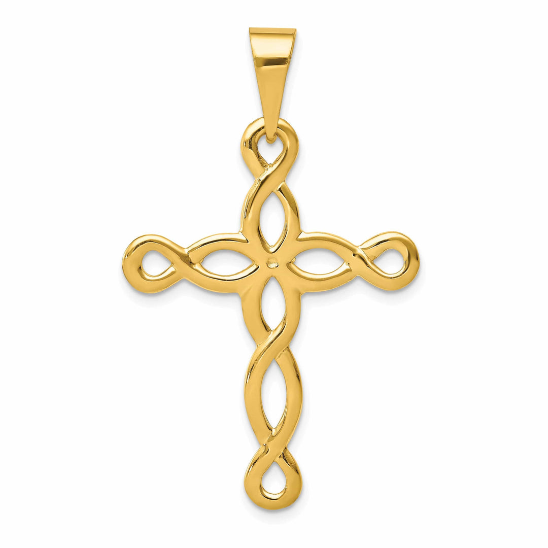 Lovely Rita's Pendants & Charms 14k Yellow Gold Polished Cross Pendant