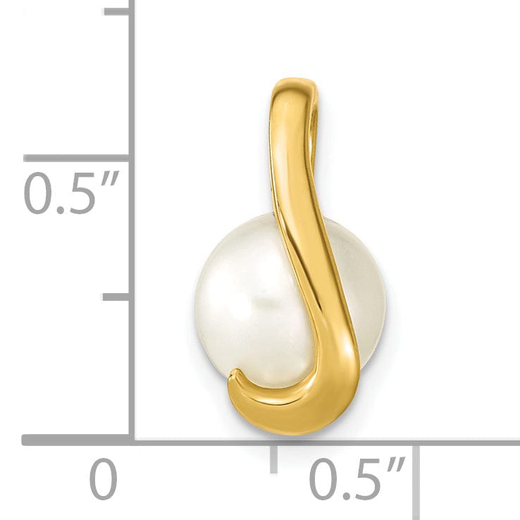 Lovely Rita's Pendants & Charms 14k Yellow Gold Polished Cultured Pearl Pendant
