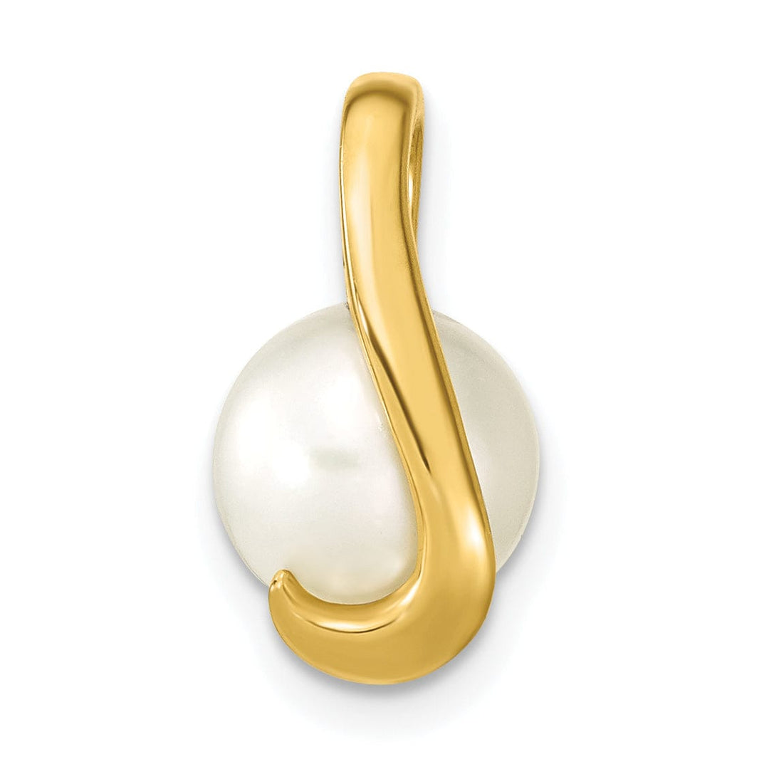 Lovely Rita's Pendants & Charms 14k Yellow Gold Polished Cultured Pearl Pendant