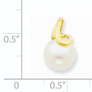 Lovely Rita's Pendants & Charms 14k Yellow Gold Polished Cultured Pearl Pendant