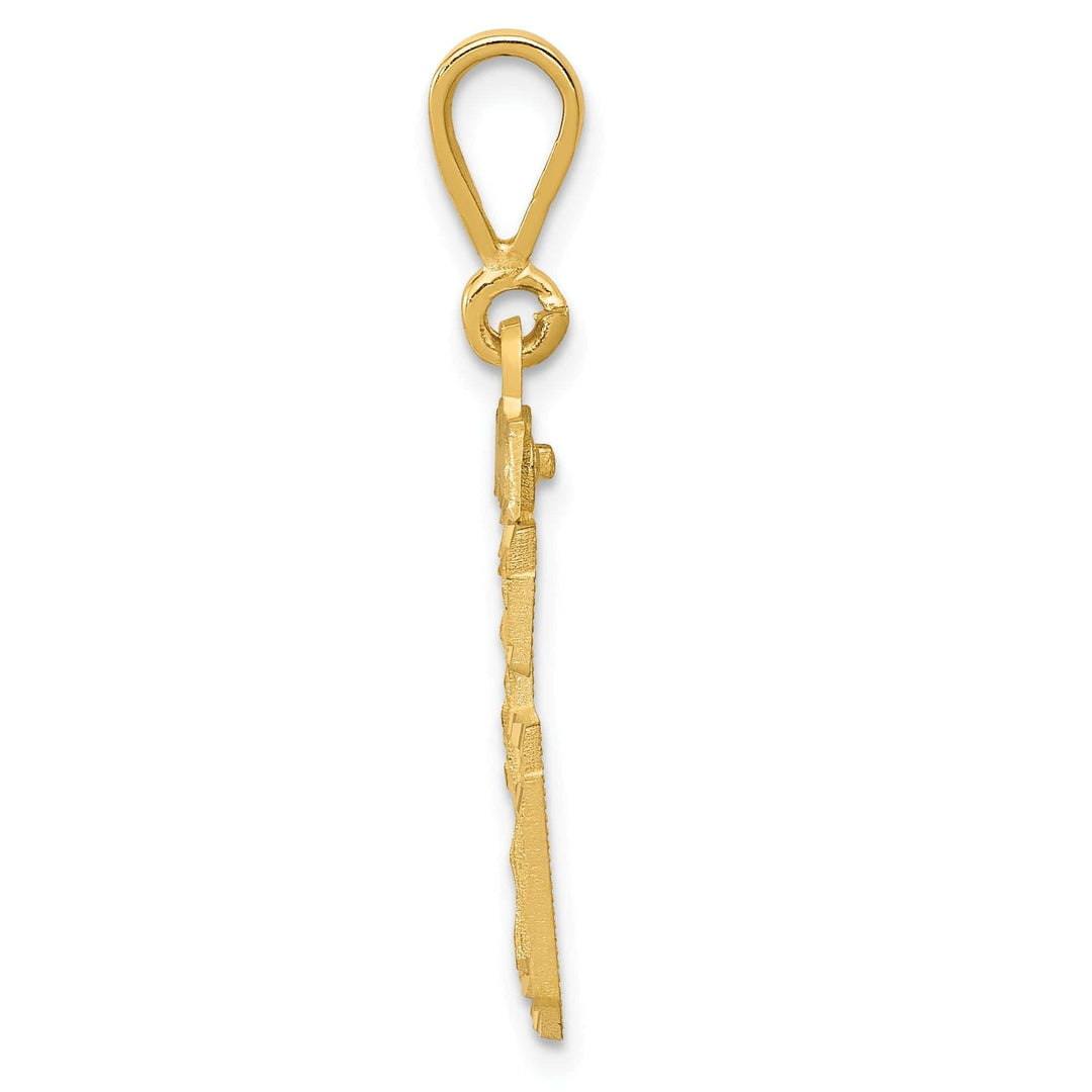 Lovely Rita's Pendants & Charms 14K Yellow Gold Polished Diamond Cut Finish Medium Size Number 36 Charm Pendant