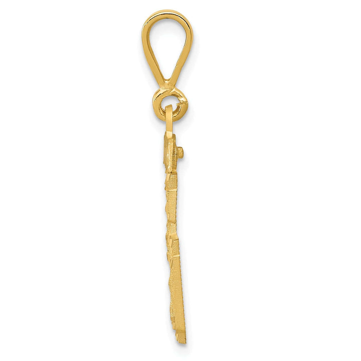 Lovely Rita's Pendants & Charms 14K Yellow Gold Polished Diamond Cut Finish Medium Size Number 36 Charm Pendant