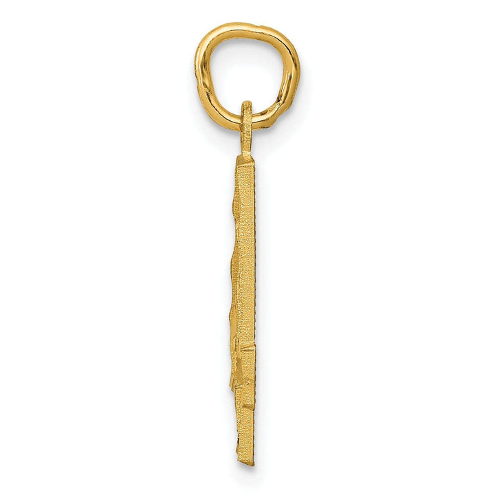 Lovely Rita's Pendants & Charms 14K Yellow Gold Polished Diamond Cut Finish Medium Size Number 4 Charm Pendant