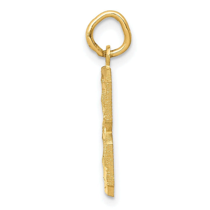 Lovely Rita's Pendants & Charms 14K Yellow Gold Polished Diamond Cut Finish Medium Size Number 8 Charm Pendant