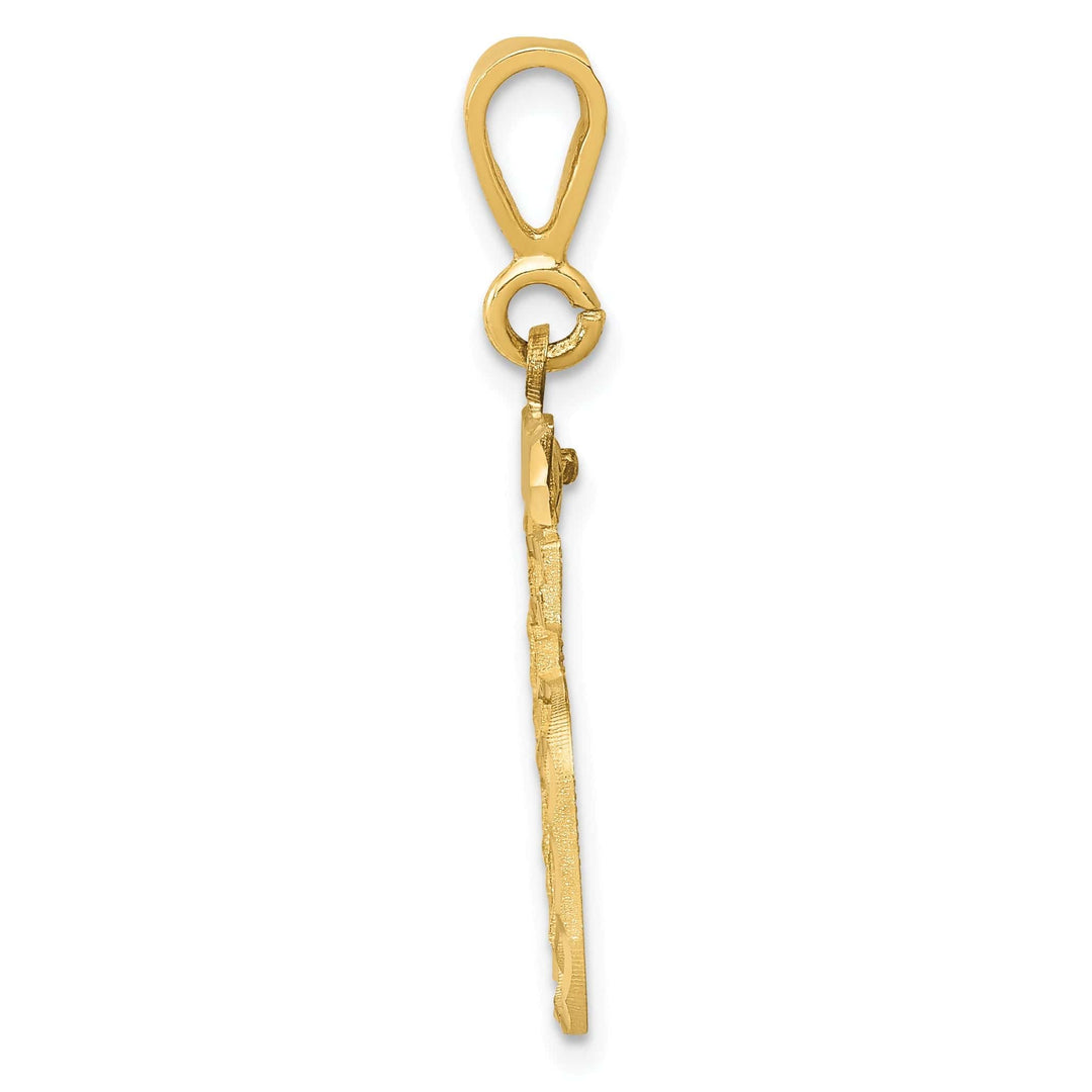 Lovely Rita's Pendants & Charms 14K Yellow Gold Polished Diamond Cut Finish Medium Size Number 85 Charm Pendant