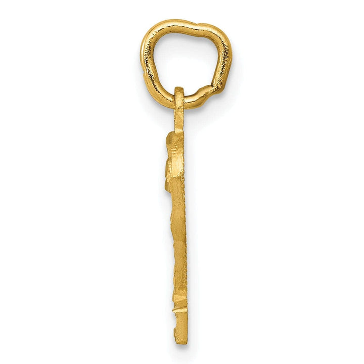 Lovely Rita's Pendants & Charms 14k Yellow Gold Polished Diamond Cut Finish Small Size Number 2 Charm Pendant