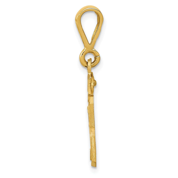 Lovely Rita's Pendants & Charms 14k Yellow Gold Polished Diamond Cut Finish Small Size Number 23 Charm Pendant