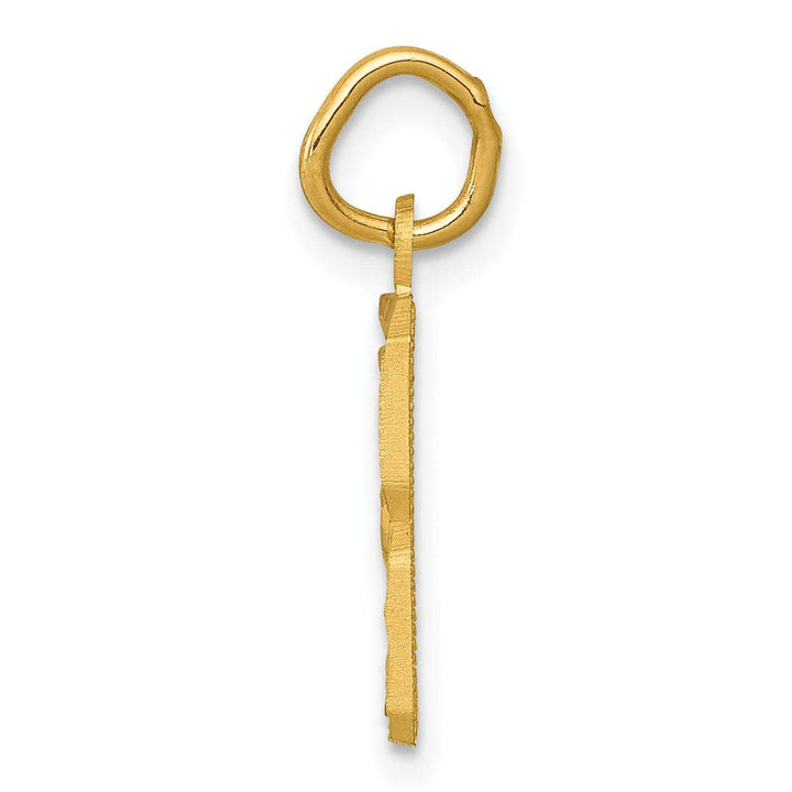 Lovely Rita's Pendants & Charms 14k Yellow Gold Polished Diamond Cut Finish Small Size Number 8 Charm Pendant