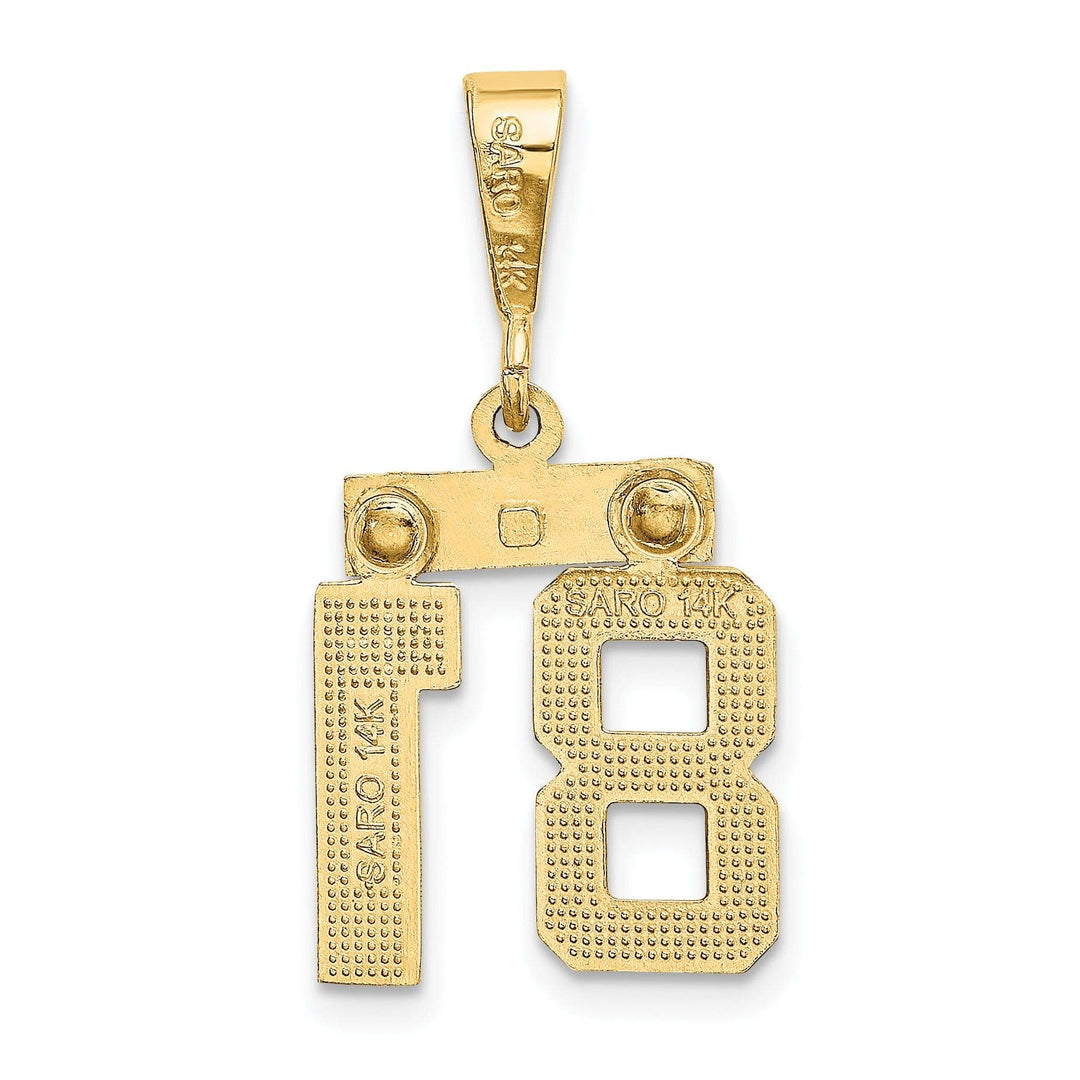 Lovely Rita's Pendants & Charms 14k Yellow Gold Polished Diamond Cut Finish Small Size Number 81 Charm Pendant