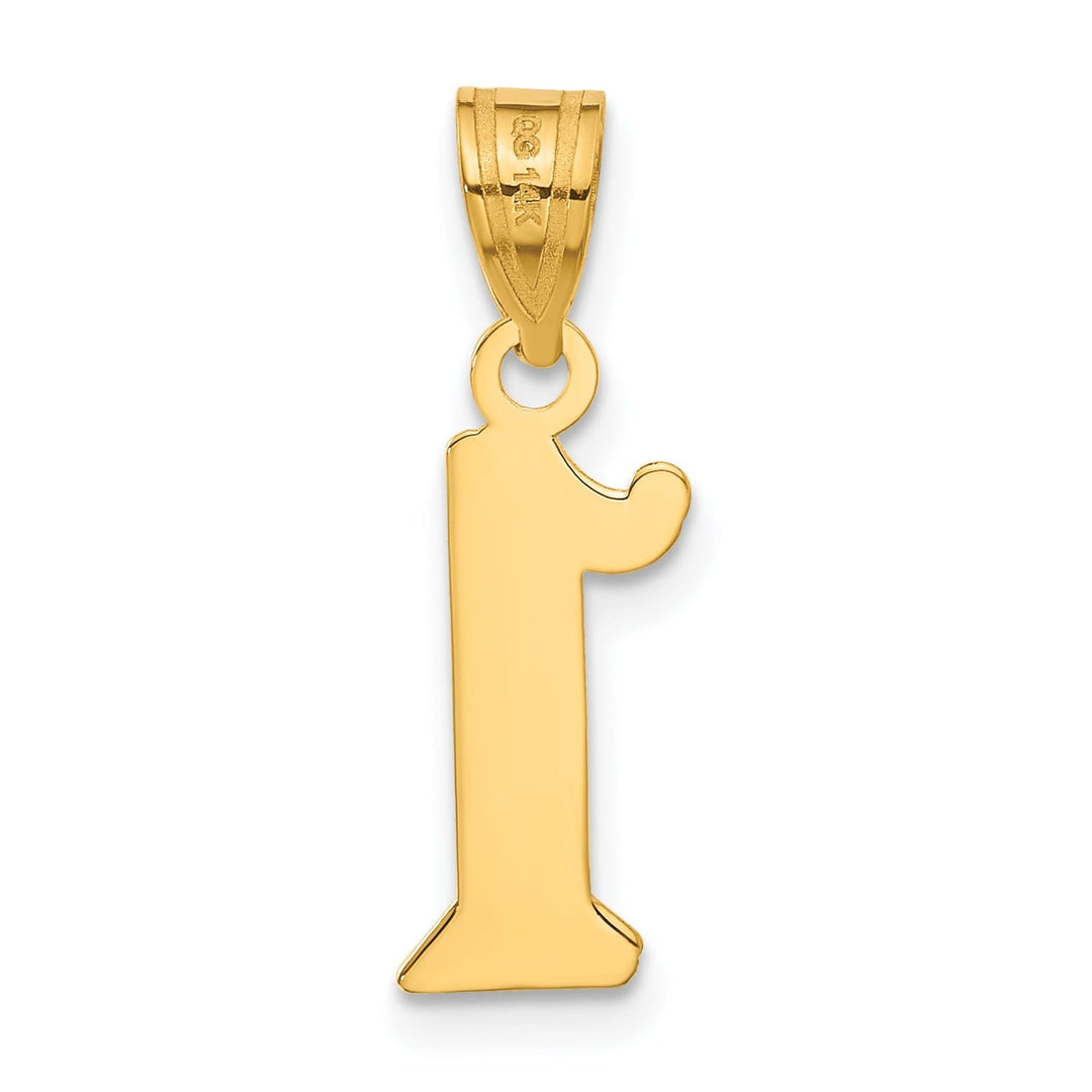 Lovely Rita's Pendants & Charms 14k Yellow Gold Polished Etched Finish Number 1 Charm Pendant