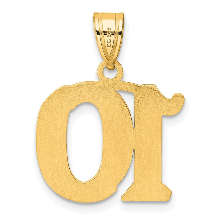 Lovely Rita's Pendants & Charms 14k Yellow Gold Polished Etched Finish Number 10 Charm Pendant