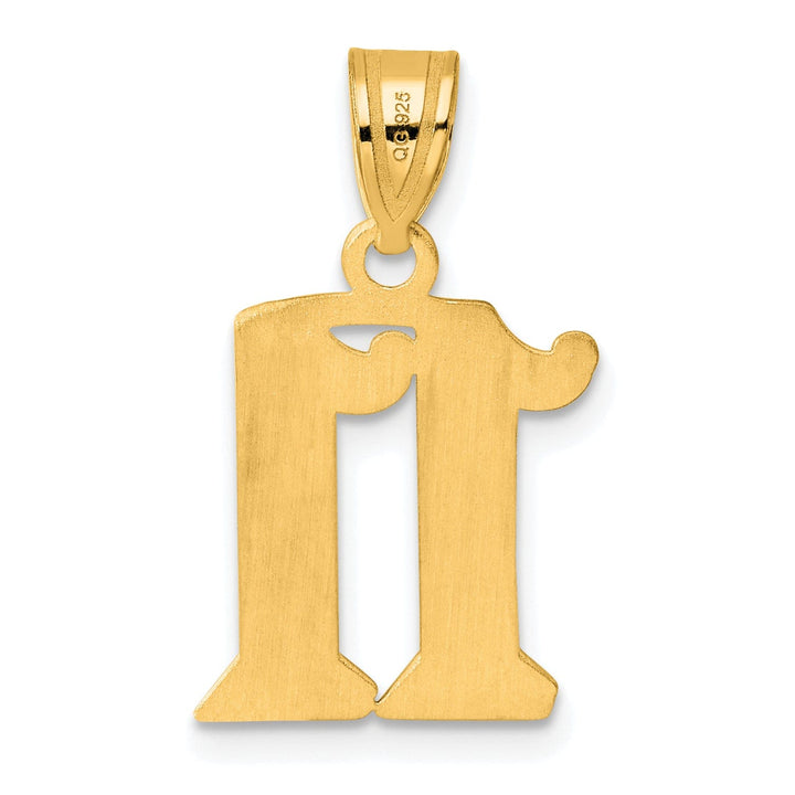 Lovely Rita's Pendants & Charms 14k Yellow Gold Polished Etched Finish Number 11 Charm Pendant