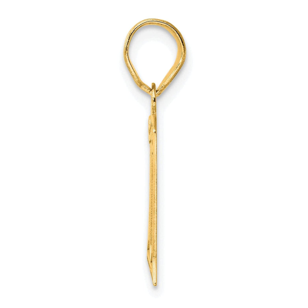 Lovely Rita's Pendants & Charms 14k Yellow Gold Polished Etched Finish Number 11 Charm Pendant