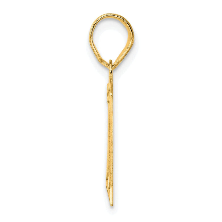 Lovely Rita's Pendants & Charms 14k Yellow Gold Polished Etched Finish Number 11 Charm Pendant