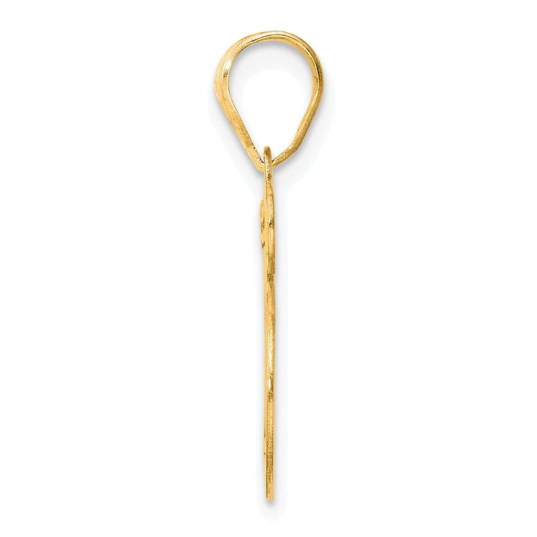 Lovely Rita's Pendants & Charms 14k Yellow Gold Polished Etched Finish Number 15 Charm Pendant