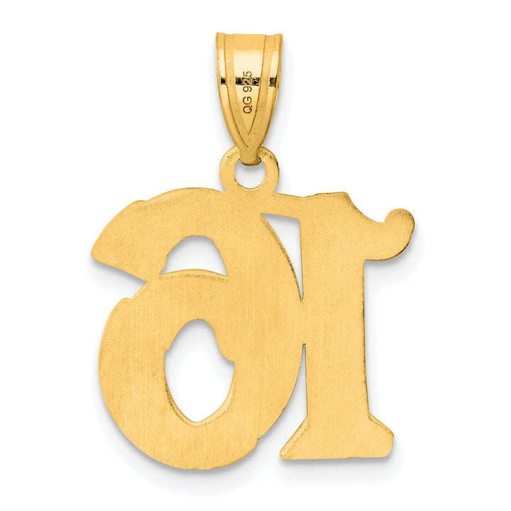 Lovely Rita's Pendants & Charms 14k Yellow Gold Polished Etched Finish Number 16 Charm Pendant