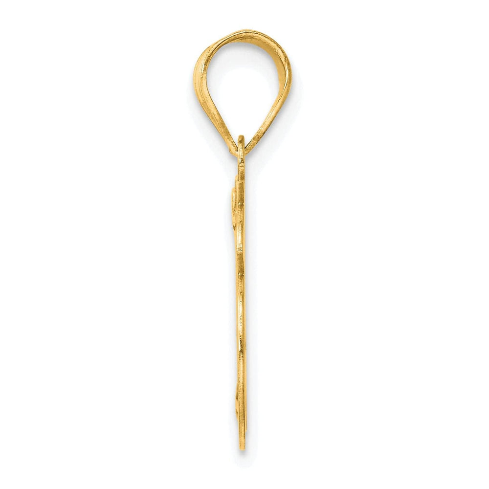 Lovely Rita's Pendants & Charms 14k Yellow Gold Polished Etched Finish Number 16 Charm Pendant
