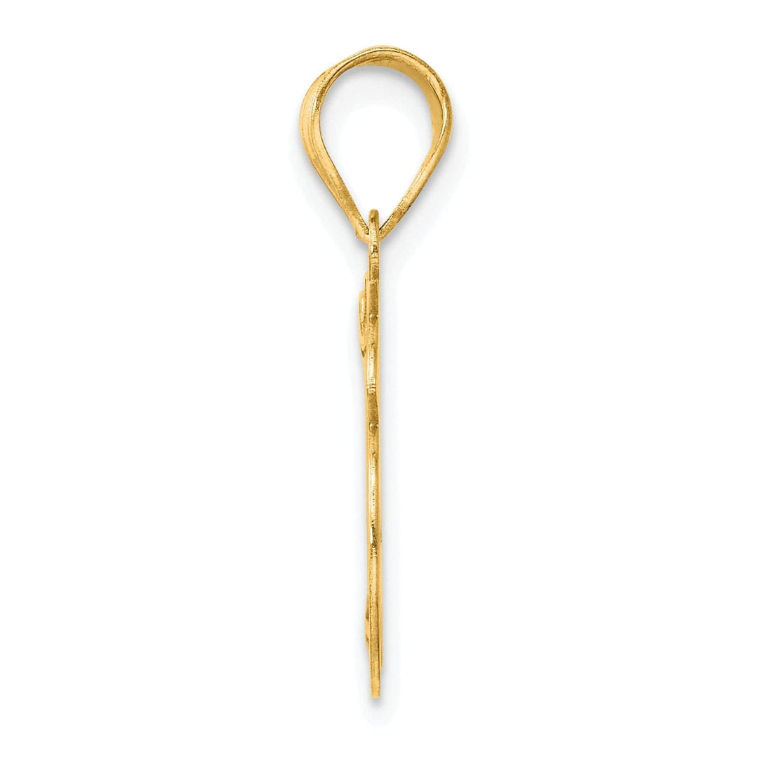 Lovely Rita's Pendants & Charms 14k Yellow Gold Polished Etched Finish Number 16 Charm Pendant