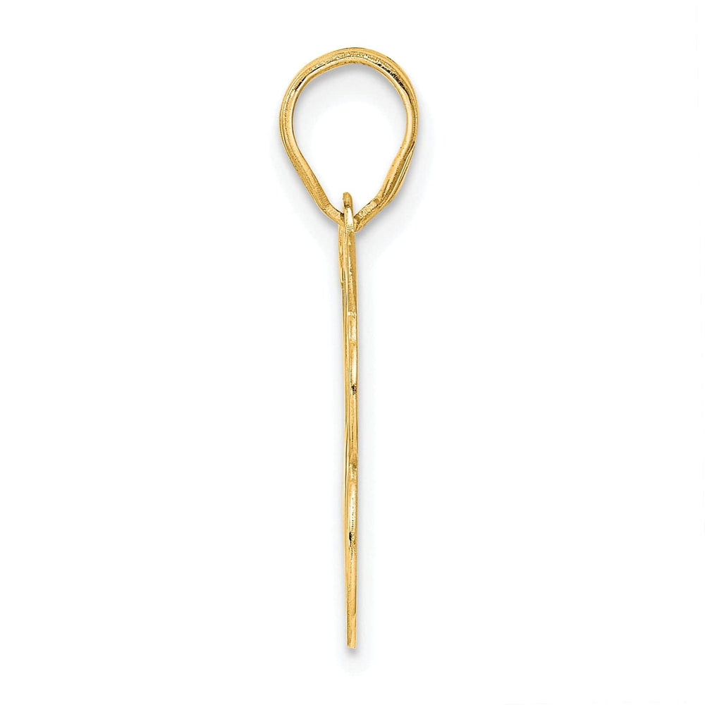 Lovely Rita's Pendants & Charms 14k Yellow Gold Polished Etched Finish Number 18 Charm Pendant