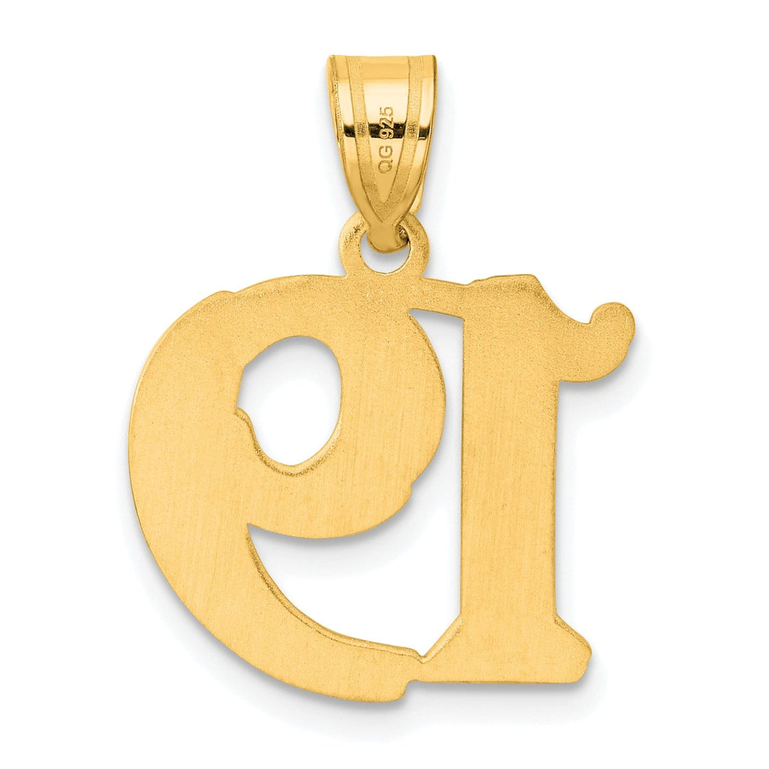 Lovely Rita's Pendants & Charms 14k Yellow Gold Polished Etched Finish Number 19 Charm Pendant