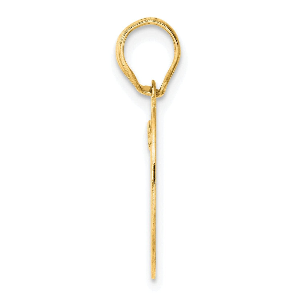 Lovely Rita's Pendants & Charms 14k Yellow Gold Polished Etched Finish Number 19 Charm Pendant
