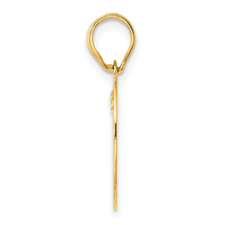 Lovely Rita's Pendants & Charms 14k Yellow Gold Polished Etched Finish Number 19 Charm Pendant