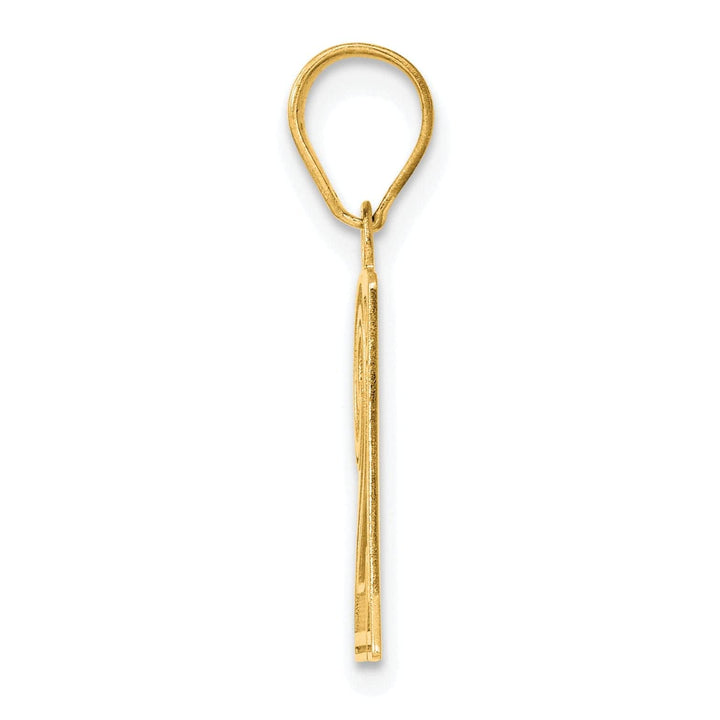 Lovely Rita's Pendants & Charms 14k Yellow Gold Polished Etched Finish Number 21 Charm Pendant