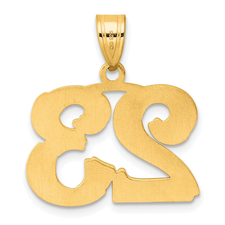 Lovely Rita's Pendants & Charms 14k Yellow Gold Polished Etched Finish Number 23 Charm Pendant