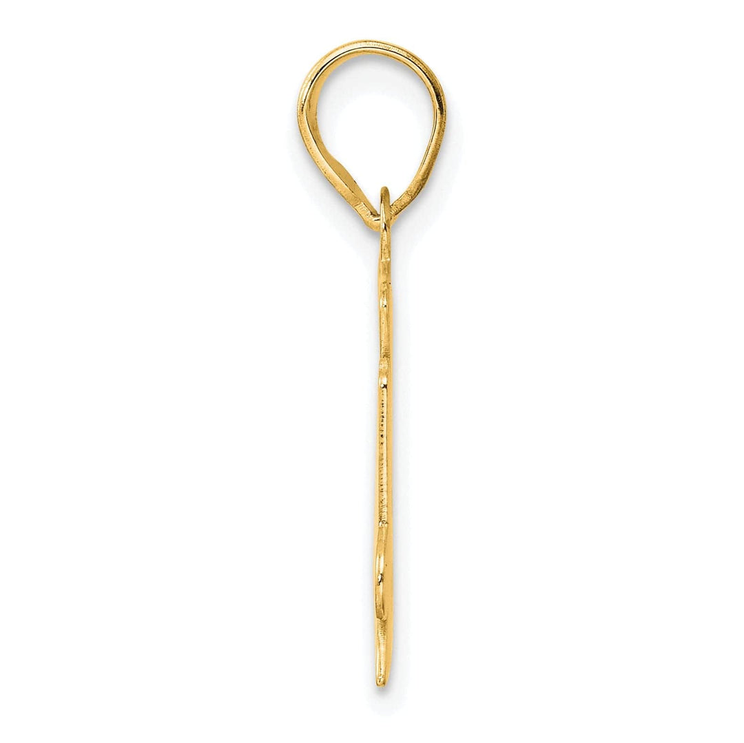Lovely Rita's Pendants & Charms 14k Yellow Gold Polished Etched Finish Number 24 Charm Pendant