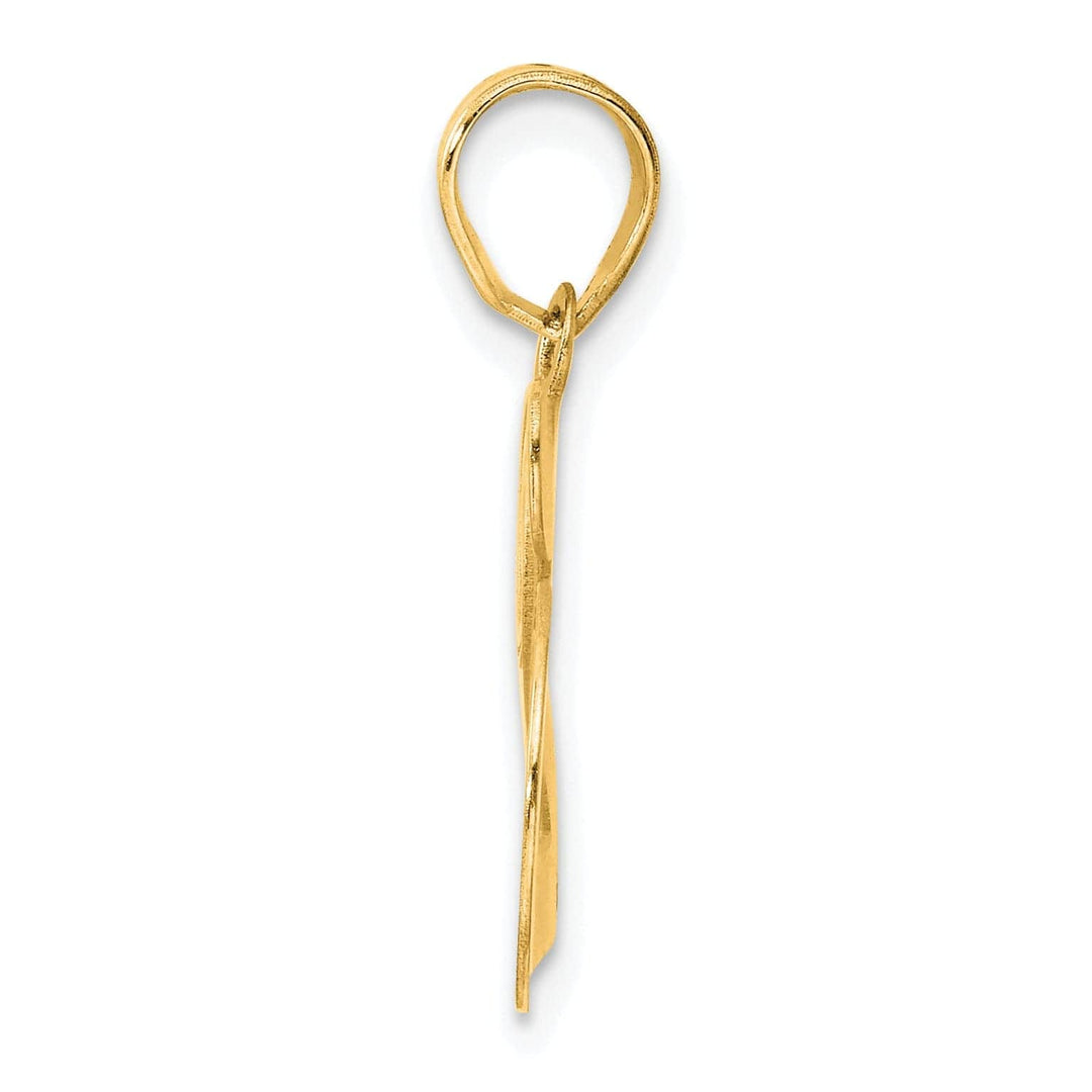 Lovely Rita's Pendants & Charms 14k Yellow Gold Polished Etched Finish Number 25 Charm Pendant