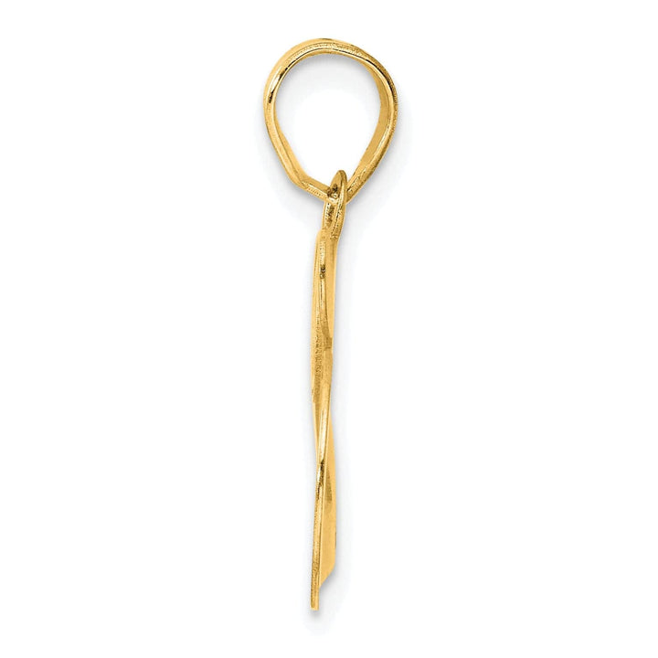 Lovely Rita's Pendants & Charms 14k Yellow Gold Polished Etched Finish Number 25 Charm Pendant