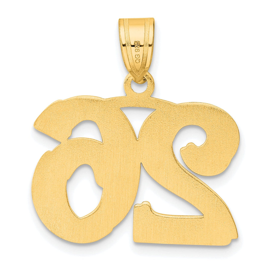 Lovely Rita's Pendants & Charms 14k Yellow Gold Polished Etched Finish Number 26 Charm Pendant