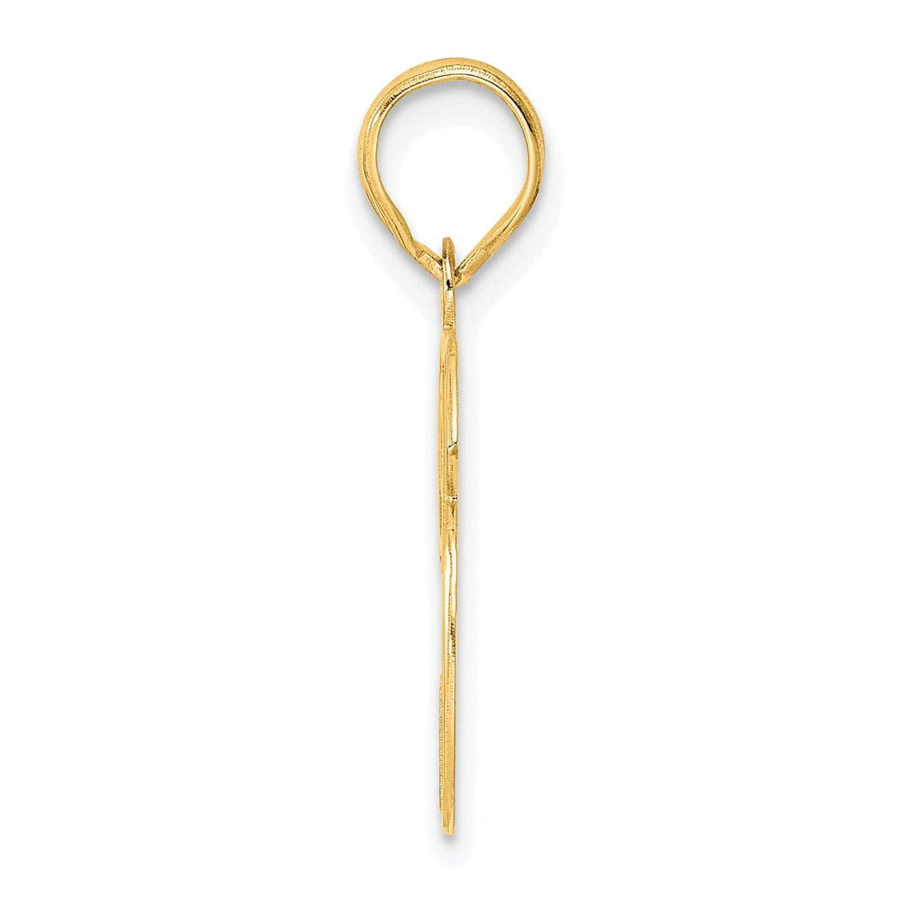 Lovely Rita's Pendants & Charms 14k Yellow Gold Polished Etched Finish Number 26 Charm Pendant