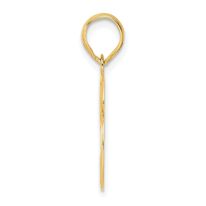 Lovely Rita's Pendants & Charms 14k Yellow Gold Polished Etched Finish Number 26 Charm Pendant