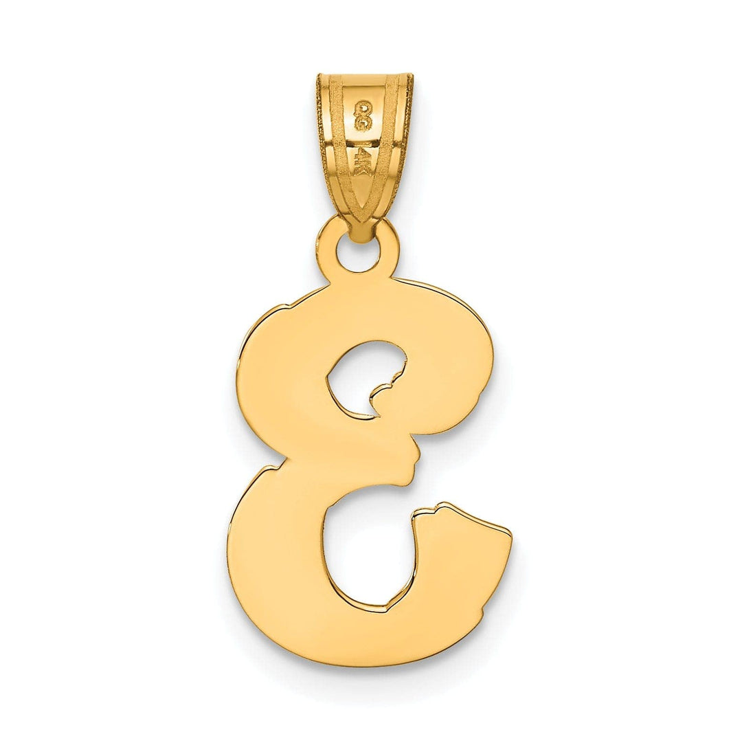 Lovely Rita's Pendants & Charms 14k Yellow Gold Polished Etched Finish Number 3 Charm Pendant