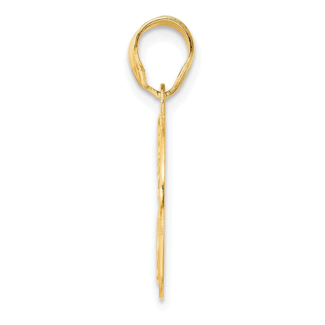 Lovely Rita's Pendants & Charms 14k Yellow Gold Polished Etched Finish Number 30 Charm Pendant