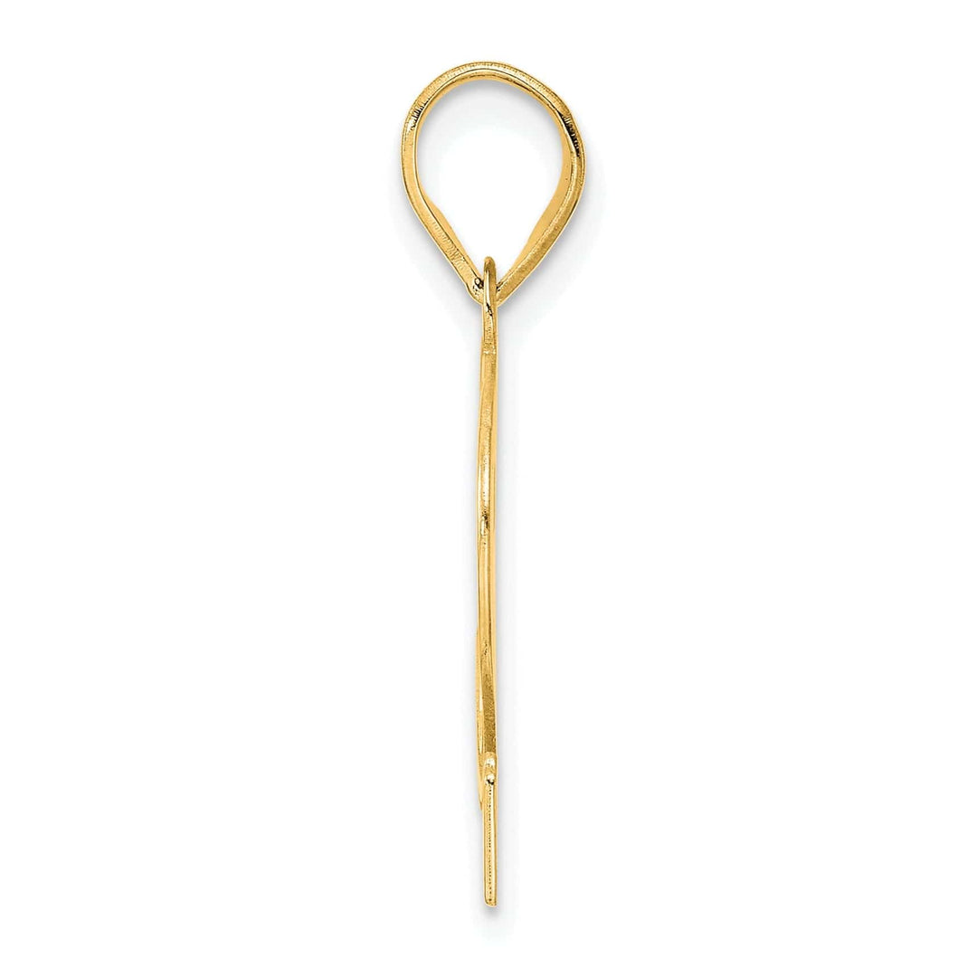 Lovely Rita's Pendants & Charms 14k Yellow Gold Polished Etched Finish Number 32 Charm Pendant