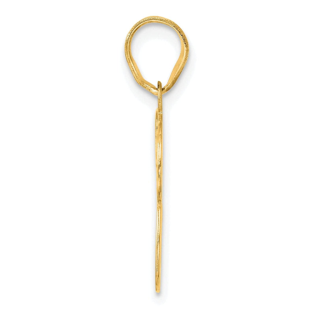 Lovely Rita's Pendants & Charms 14k Yellow Gold Polished Etched Finish Number 33 Charm Pendant