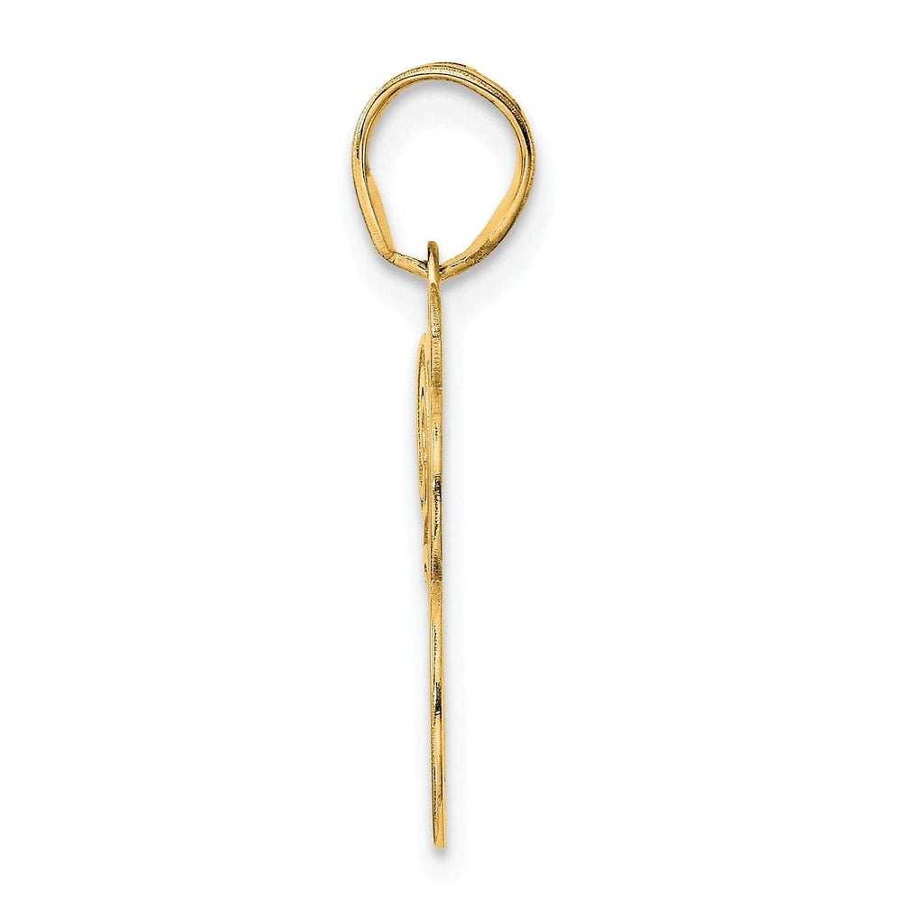 Lovely Rita's Pendants & Charms 14k Yellow Gold Polished Etched Finish Number 38 Charm Pendant