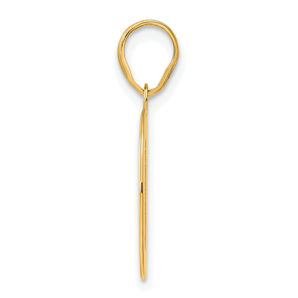Lovely Rita's Pendants & Charms 14k Yellow Gold Polished Etched Finish Number 40 Charm Pendant