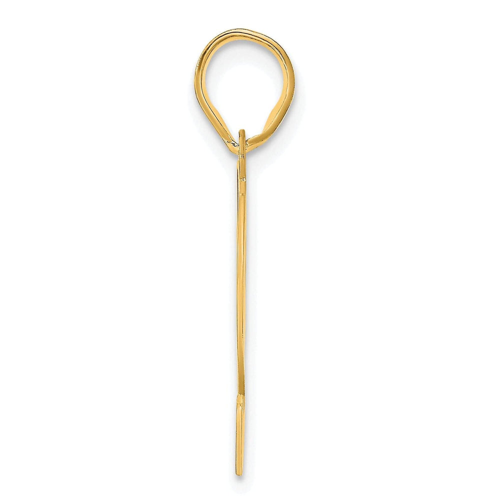 Lovely Rita's Pendants & Charms 14k Yellow Gold Polished Etched Finish Number 42 Charm Pendant